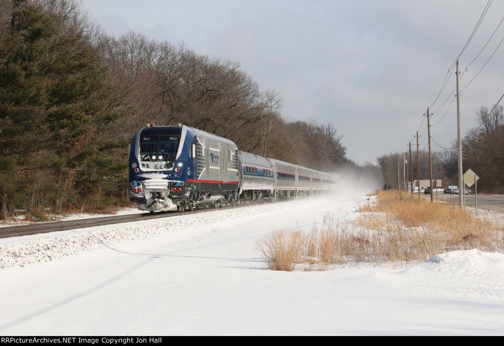 IDTX 4622 rapidly leads 365 toward the Indiana state line 2 miles ahead